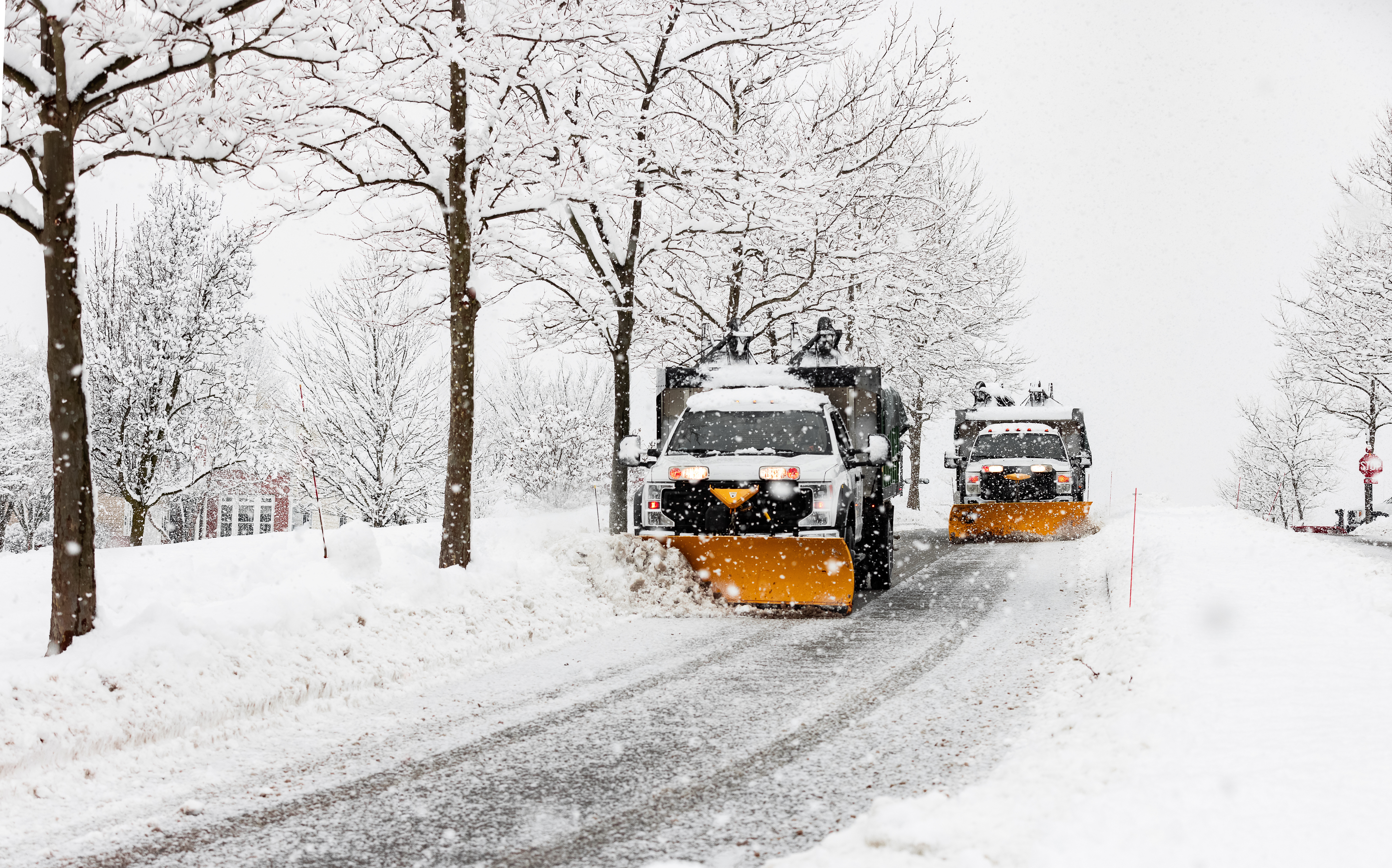 snow plowing machine